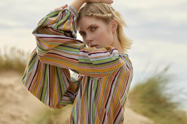 Susie dress in stripes, £190, in organic cotton at bocarter.co.uk - picture by Steve Gabbett.