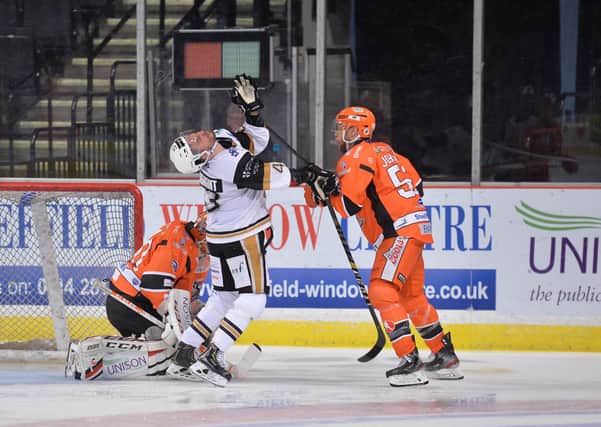 NO LOVE LOST: Sheffield Steelers and Nottingham Panthers will meet each other at least four times in April's Elite Series. Picture: Dean Woolley.