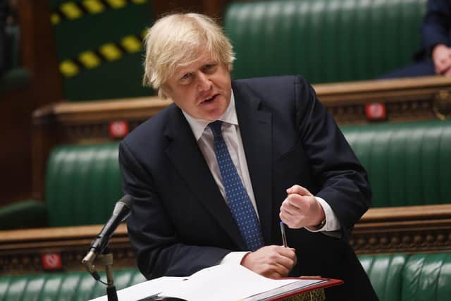 Victims policy was debated by Boris Johnson (pictured) and Sir Keir Starmer at Prime Minister's Questions.