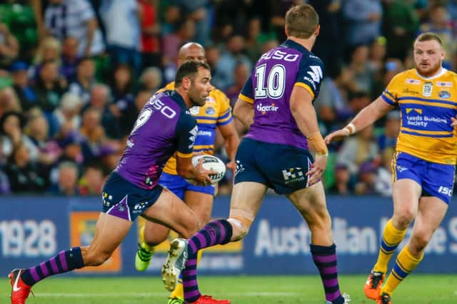 LEGEND: Cameron Smith in action for Melbourne Storm against Leeds Rhinos in Febriary 2018. Picture by Brendon Ratnayake/SWpix.com/PhotosportNZ