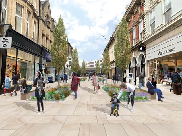 An artist's impression of how the centre of Harrogate could look after the project