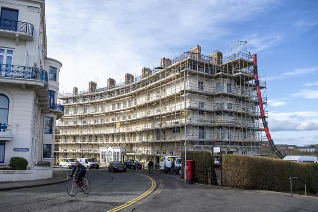 The Esplanade Hotel, Scarborough, was requisitioned by the Army during WWII and is currently undergoing renovations