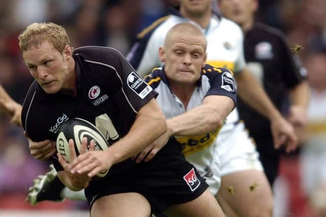 Dan Scarbrough playing for Saracens against Leeds Tykes in 2005 (Picture: Richard Lane)