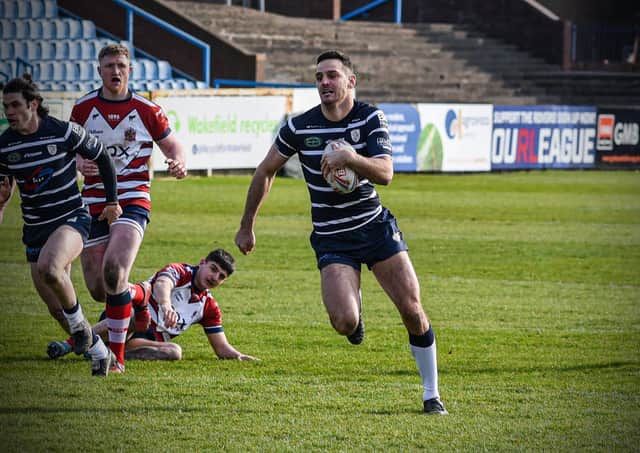 Craig Hall back in action after a year away as Featherstone played Oldham in a pre-season friendly (PIcture: Dec Hayes Photography)