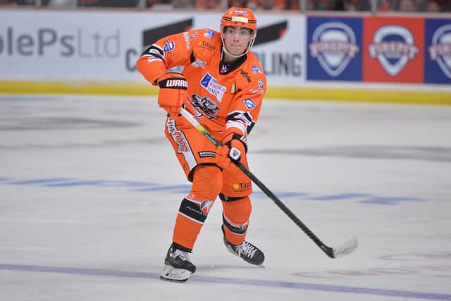 Cole Shudra was initially signed with the Steeldogs on a two-way deal from Sheffield Steelers last summer, but this weekend he lines up for Telford, before heading off to join Coventry Blaze for next month's Elite Series. picture: Dean Woolley.