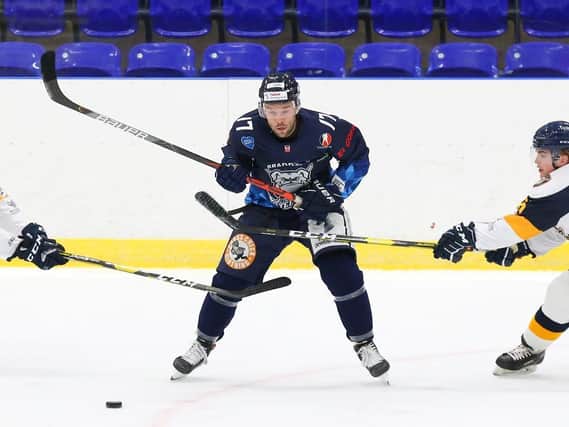 Jason Hewitt scored two goals and an assist in the two wins over Spring Cup title rivals, Telford Tigers. Picture courtesy of Andy Bourke/Podium Prints.