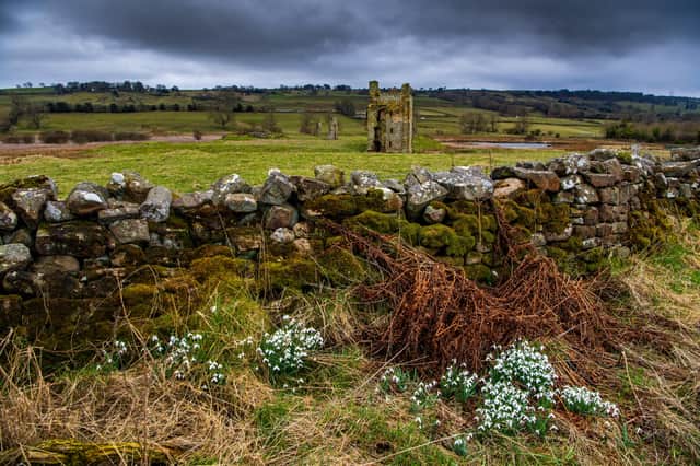 Picture James Hardisty.
 Standing proudly on private land the square gatehouse of the 14th-century Ravensworth Castle situated on the edge of the rural village of Ravensworth, North Yorkshire, England.
