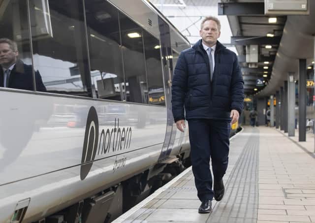 Transport Secretary grant Shapps during a visit to Leeds in January last year.