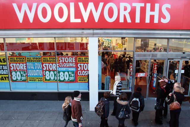 Woolworths is one of many large stores that went to the wall.