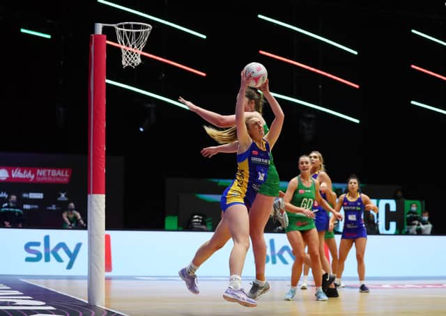 Top performance: Sienna Rushton of Leeds Rhinos impressed in the win over Strathclyde Sirens. (Photo by Jan Kruger/Getty Images for Vitality Netball Superleague)