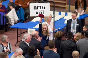 Marielle O'Neill on the night she won a Batley West council seat for Labour in 2015. Picture: Allan McKenzie.