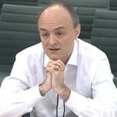 Dominic Cummings giving speaking at the Commons Science and Technology Committee which is taking evidence on a new UK research funding agency. Photo: PA