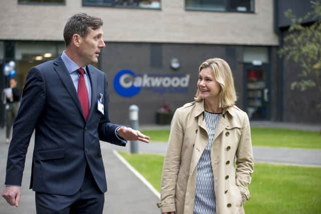 This was Justine Greening returning to her former school in Rotherham when Education Secretary.
