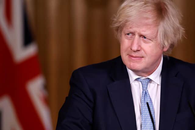 Prime Minister Boris Johnson, during a media briefing in Downing Street, London, on coronavirus (Covid-19) Photo: PA