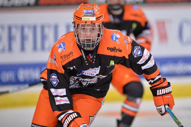 Alex Graham, pictured in action for Sheffield Steelers during the 2019-20 Elite League season. Picture courtesy of Dean Woolley.