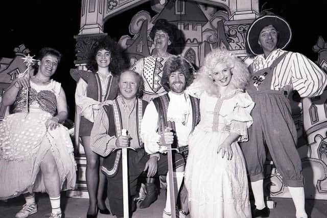 The Grumbleweeds appearing in Jack and the Beanstalk at the Doncaster Dome in 1990. (Sheffield Newspapers).