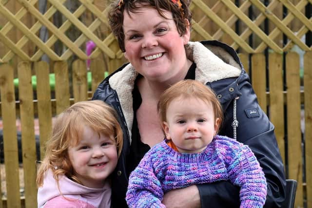 Jenny Dalton, 37, gave birth to her son Wilfred (bottom right) at the height of the first lockdown in Hull. She has two other children including Rosie (bottom left).