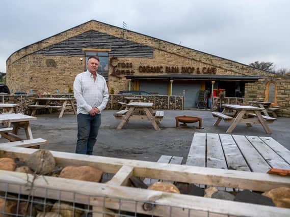 Peter Coverdale outside the family's organic farm shop