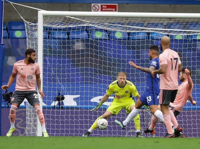 GOAL: Sheffield United's Oliver Norwood opens the scoring - for Chelsea