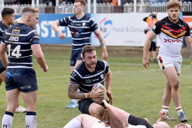 On the ball: Thomas Minns of Featherstone Rovers. Picture: Dec Hayes Photography/Featherstone Rovers.