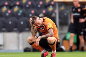 Angus MacDonald shows his frustration after relegation with Hull City in July last year. Picture: Mike Egerton/PA