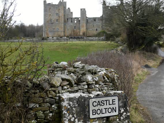 Pictured, The country gardens at Bolton Castle  will re-open on Monday 29 March, every day from 10am to 5pm. Photo credit: Gary Longbottom / JPIMediaResell