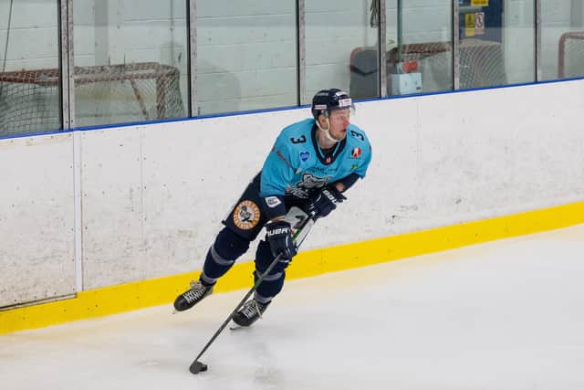 WINNING RUN: Defenceman Davey Phillips has impressed for Sheffield Steeldogs during their unbeaten run in the Spring Cup. Picture courtesy of Andy Bourke/Podium Prints.
