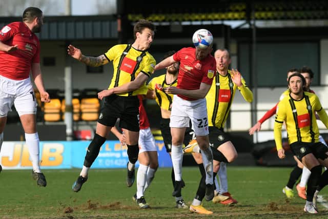 Harrogate Town's momentum has been stymied by back-to-back defeats. Picture: Jonathan Gawthorpe