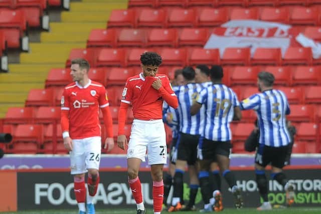 Barnsley slipped a place after their defeat to South Yorkshire rivals, Sheffield Wednesday on Saturday. Picture by Simon Hulme