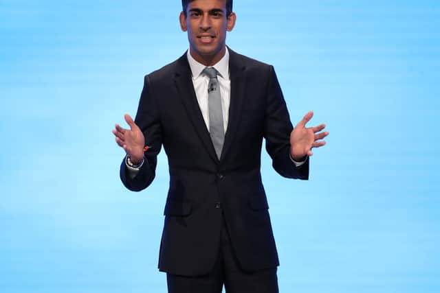 Chancellor Rishi Sunak at the 2019 Conservative conference in Manchester. Pic: PA