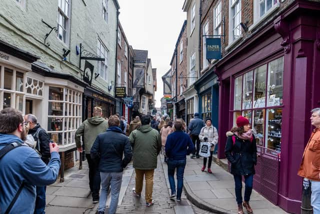 Michael Gove told the Commons that the number of jobs in his own Cabinet Office based in York would be increasing by 50 per cent in the coming months, from 400 to 600. Pic of the Shambles in York