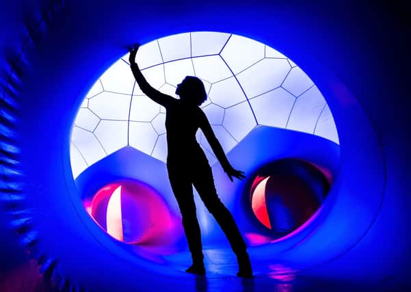 A person explores The Luminarium, a giant interactive art installation, forming part of  the Harrogate International Festivals in Yorkshire in 2018. Picture: Danny Lawson/PA Wire