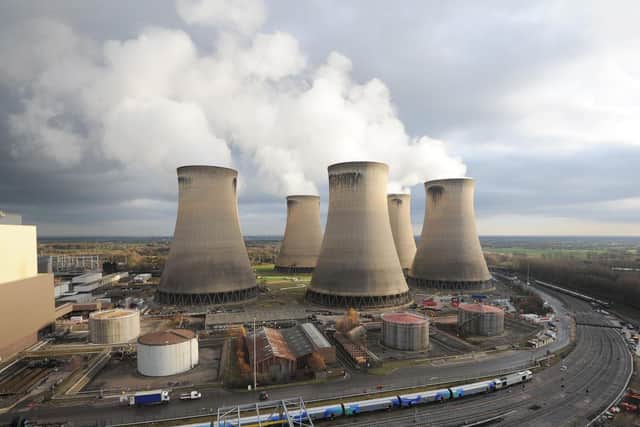 Drax Power Station in North Yorkshire. Britain's biggest power station is piloting the first bioenergy carbon capture storage (Beccs) project of its type in Europe - a move it says could eventually make it carbon negative. Pic: PA
