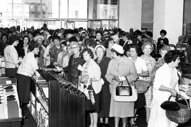 Opening day crowds at Cole Brothers in 1963.
