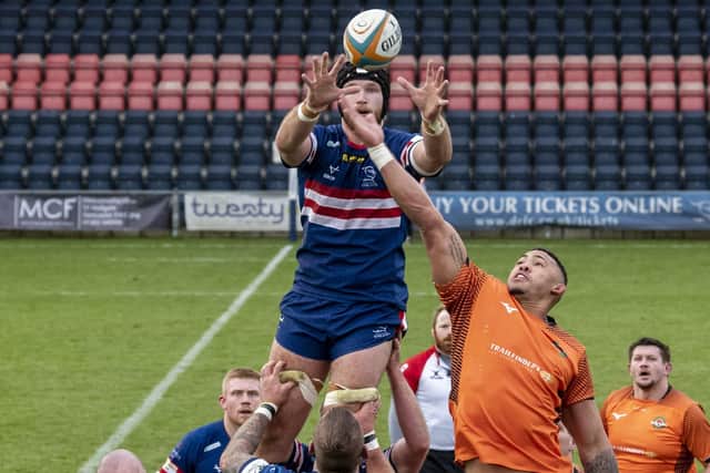 RETURN: Doncaster Knights' Will Britton is back on the bench to face Corinish Pirates.  Picture Tony Johnson
