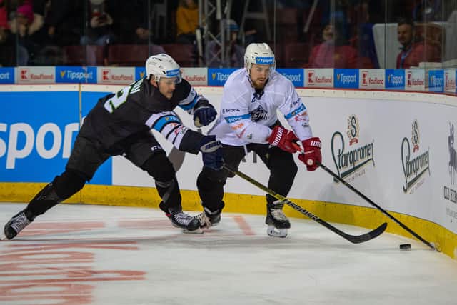 Czech Republic-born centre Josef Mikyska, right, was one of two signings revealed on Friday by Sheffield Steelers. Picture: Monika Majer/Getty Images