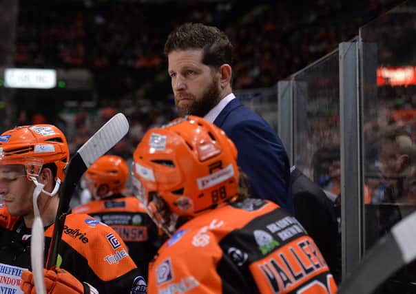 GAME TIME: Sheffield Steelers head coach Aaron Fox. 
Picture courtesy of Dean Woolley