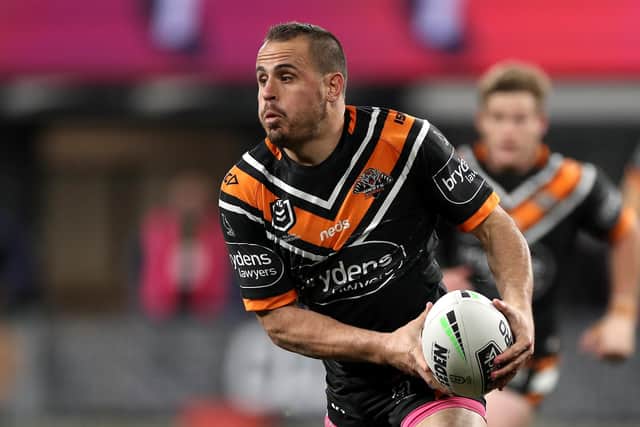 Josh Reynolds, in NRL action for Wests Tigers against Penrith Panthers in July last year. Picture: Mark Kolbe/Getty Images