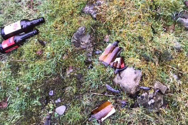 The area was left strewn with beer bottles and other litter (photo: Matthew Teague)