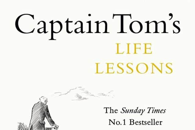 Captain Tom's Life Lessons/Michael Joseph of the front cover of his book of advice.