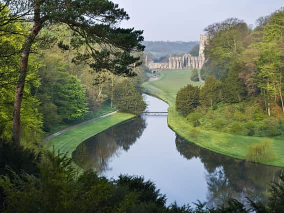 The Fountains Abbey and Studley Royal estate in North Yorkshire has moved up a national league table of the most visited major attractions nationally. (Photo: National Trust Images/Andrew Butler).