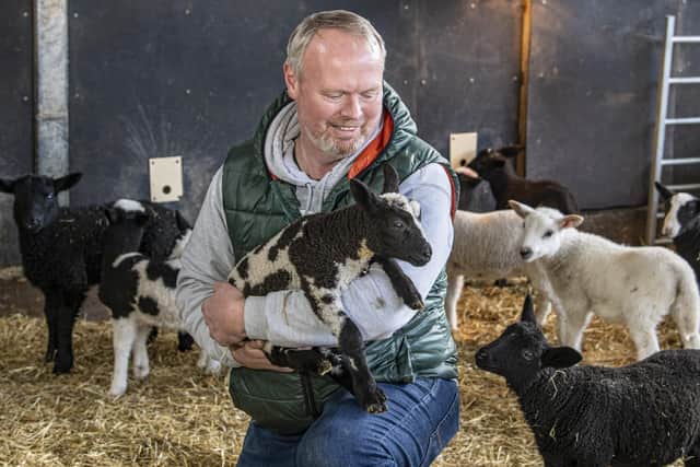 Pictured, Rob Nicholson with lambs at Cannon Hall Farm. Photo credit: JPIMediaResell/ Tony Johnson