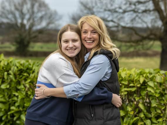 Millie Saul, who suffers from the sleep disorder narcolepsy, with her mum, Jayne. (Tony Johnson).