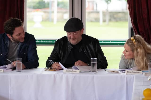 Jon and Lucy are joined by Johnny Vegas for a read through of their sitcom