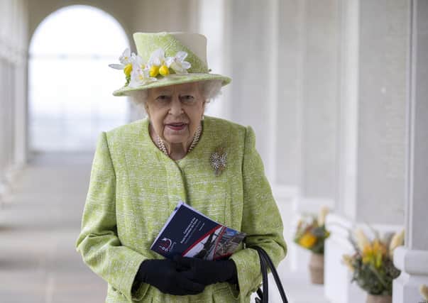 The Queen during a visit to the CWGC Air Forces Memorial in Runnymede, Surrey, to attend a service to mark the Centenary of the Royal Australian Air Force.