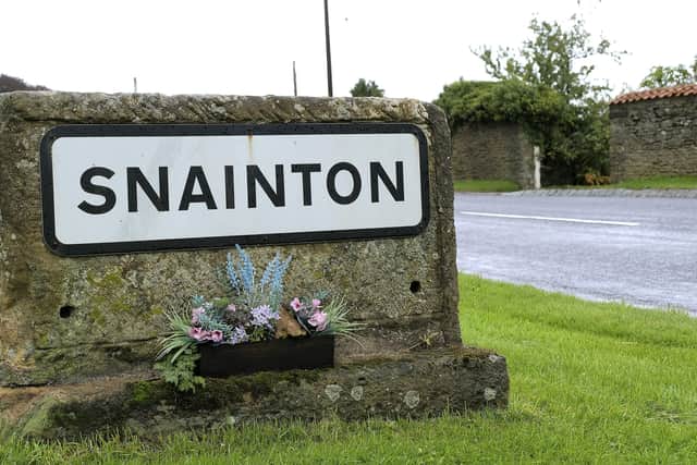 A street sign in Snainton.