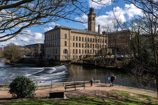 Salts Mill from Roberts Park.
 
Picture Bruce Rollinson