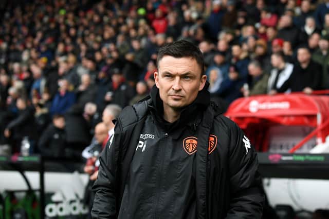 THAT WAS THEN ... Paul Heckingbottom, during his short time as Leeds United's head coach.
 Picture: Jonathan Gawthorpe