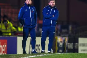 DELIGHTED: Conor Sellars, left with co-manager Mark Trueman