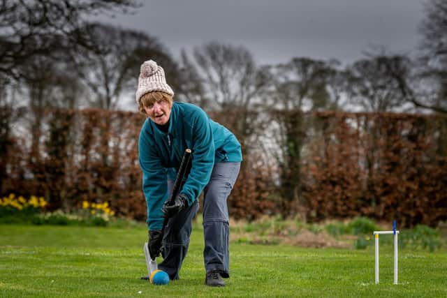 Beverley & East Riding Croquet Club member Helen Griggiths, playing her shot.
Image: James Hardisty